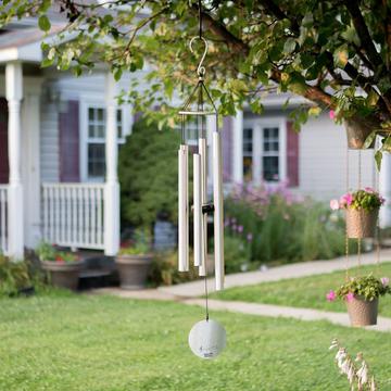 Les carillons à vent : Carillon à vent Aureole Tunes 91 cm Argent